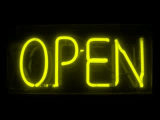 Open Neon Sign