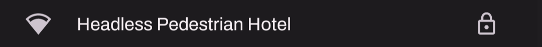 Headless Pedestrian Hotel